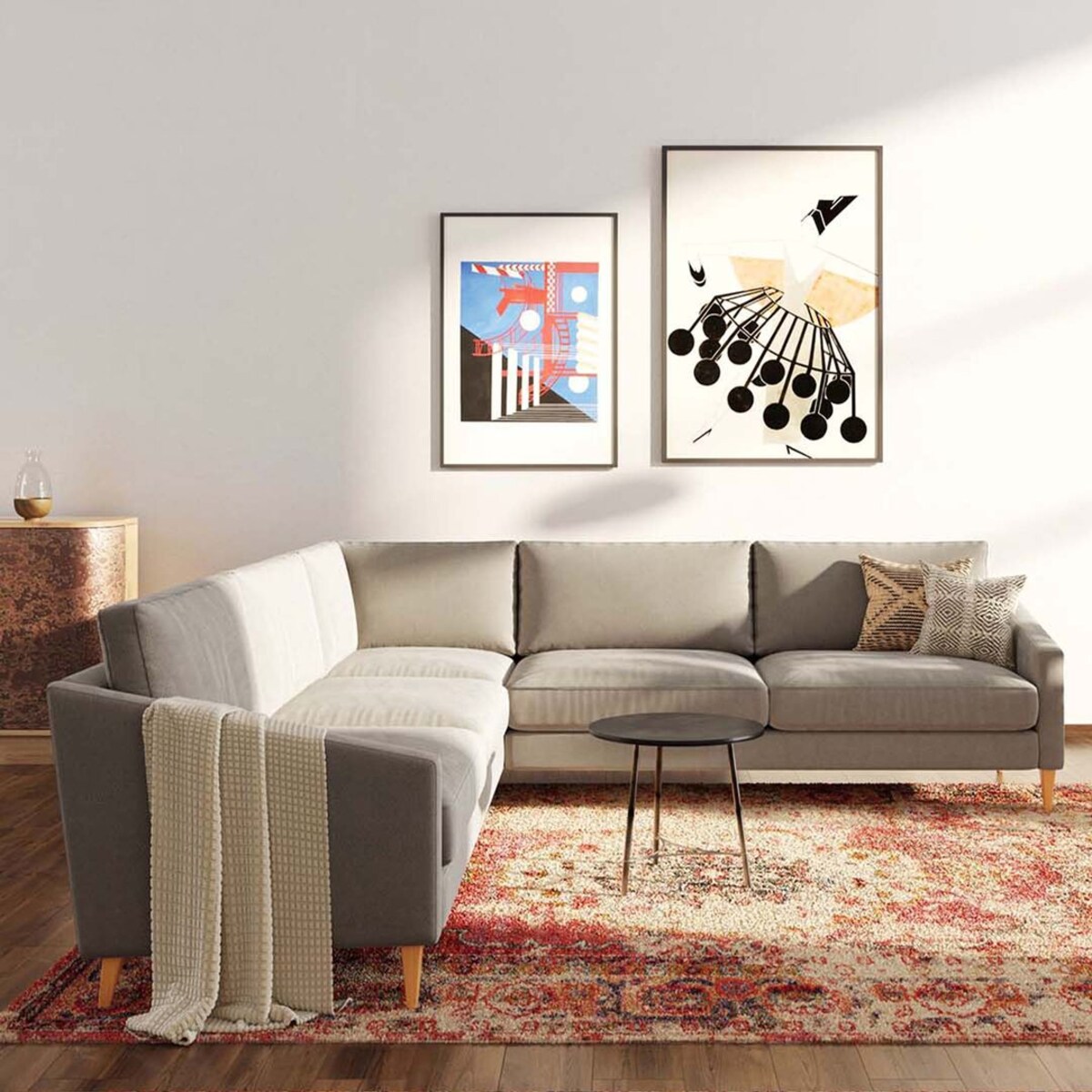 Karoto sofa narożna uniwersalna Beżowa