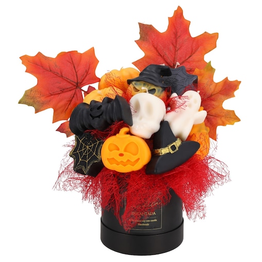 Świeca sojowa ZAPACHOWA świeczka HALLOWEEN dynia FLOWERBOX jesienna BUKIET