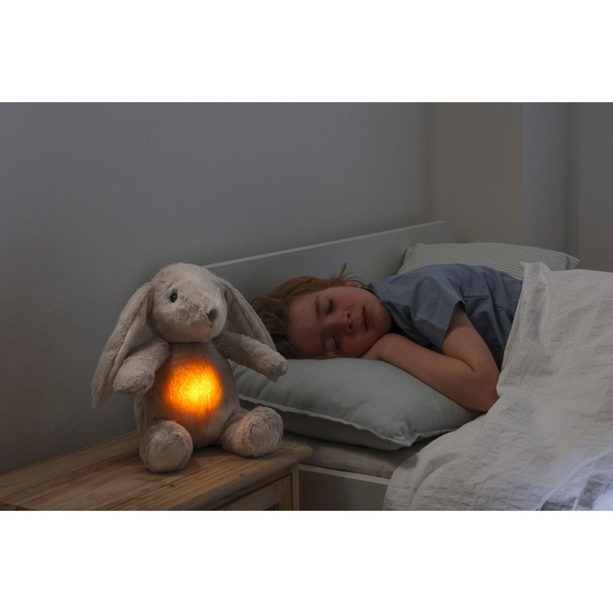 Szumiący królik z czujnikiem ruchu i pozytywką - Cloud b® LoveLight Buddies Billy Bunny™