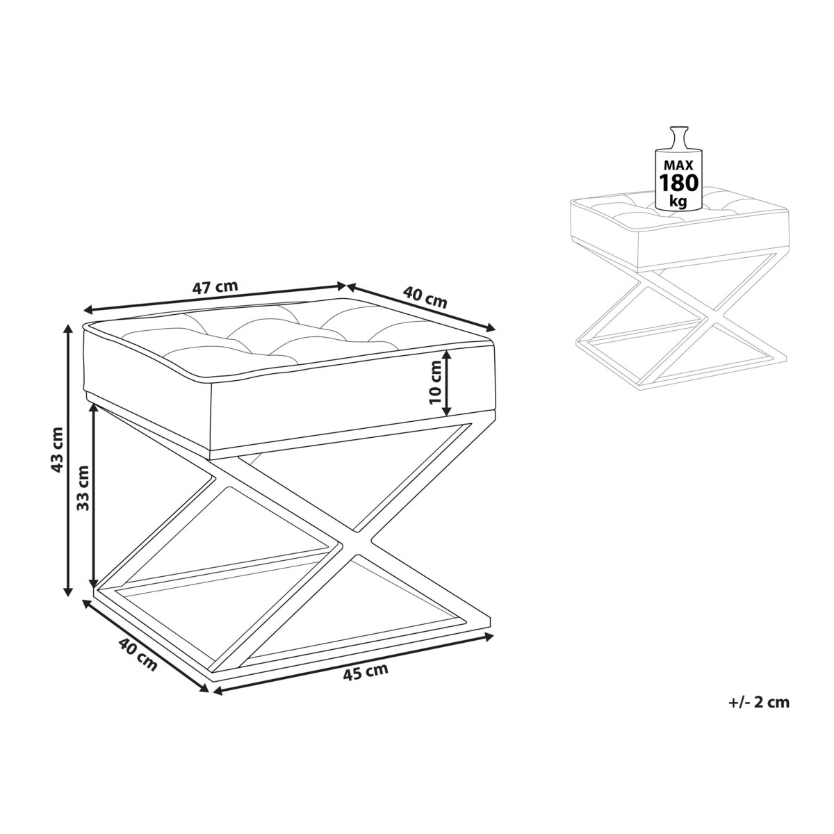 Stołek ekoskóra pomarańczowy MURDO