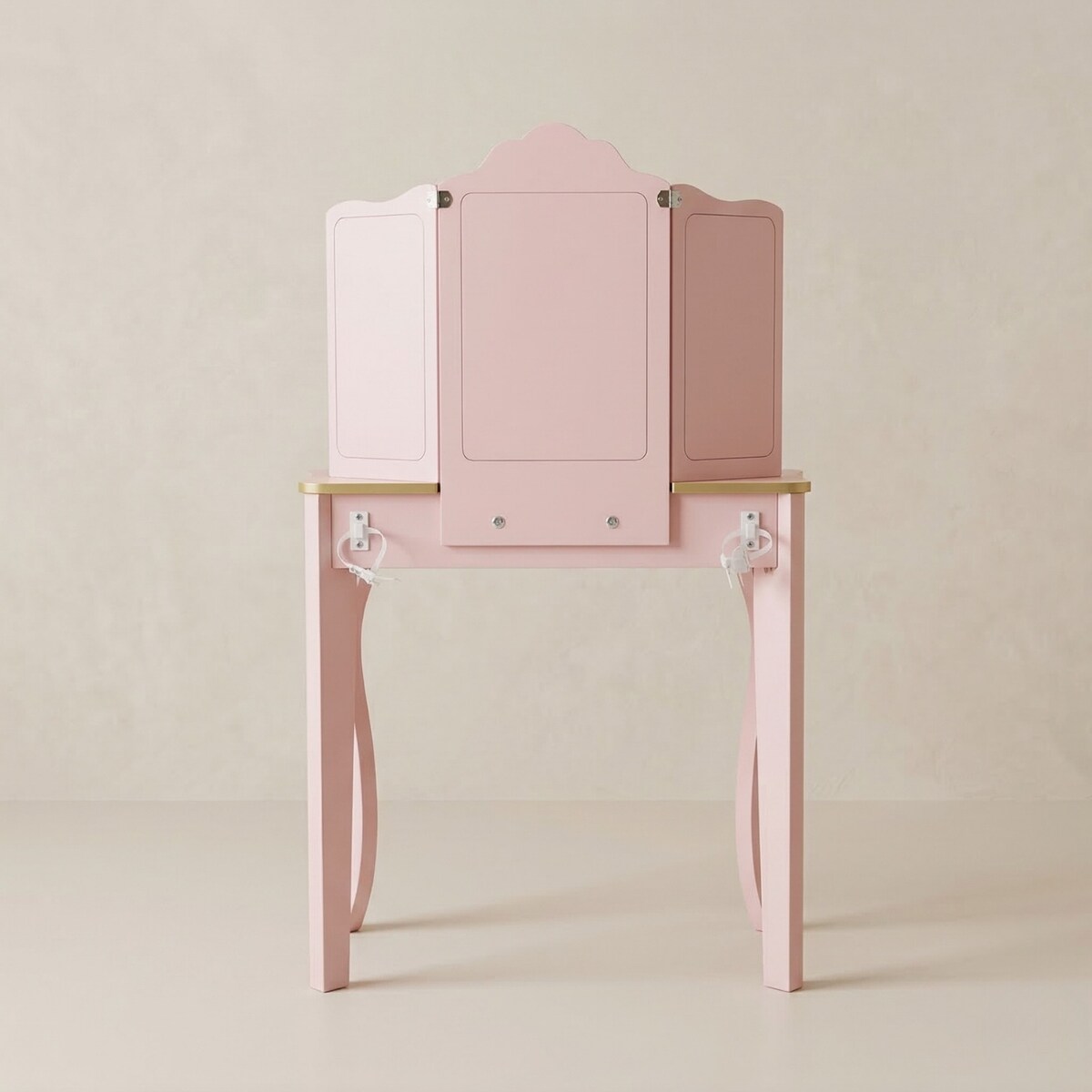 Toaletka dziecięca REIA, z lustrem i krzesełkiem w zestawie, róż