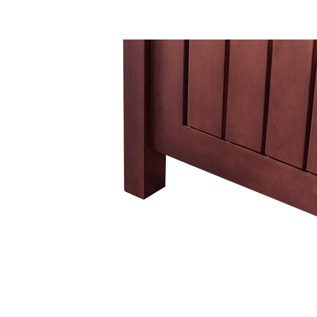 Ławka ogrodowa ze schowkiem 120 cm drewniana mahoniowy brąz SOVANA