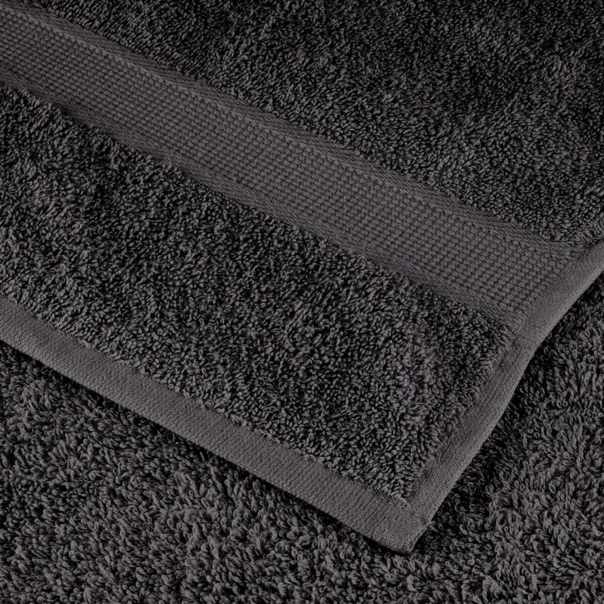 vidaXL Ręczniki premium SOLUND, 4 szt., antracytowe, 100x200 cm
