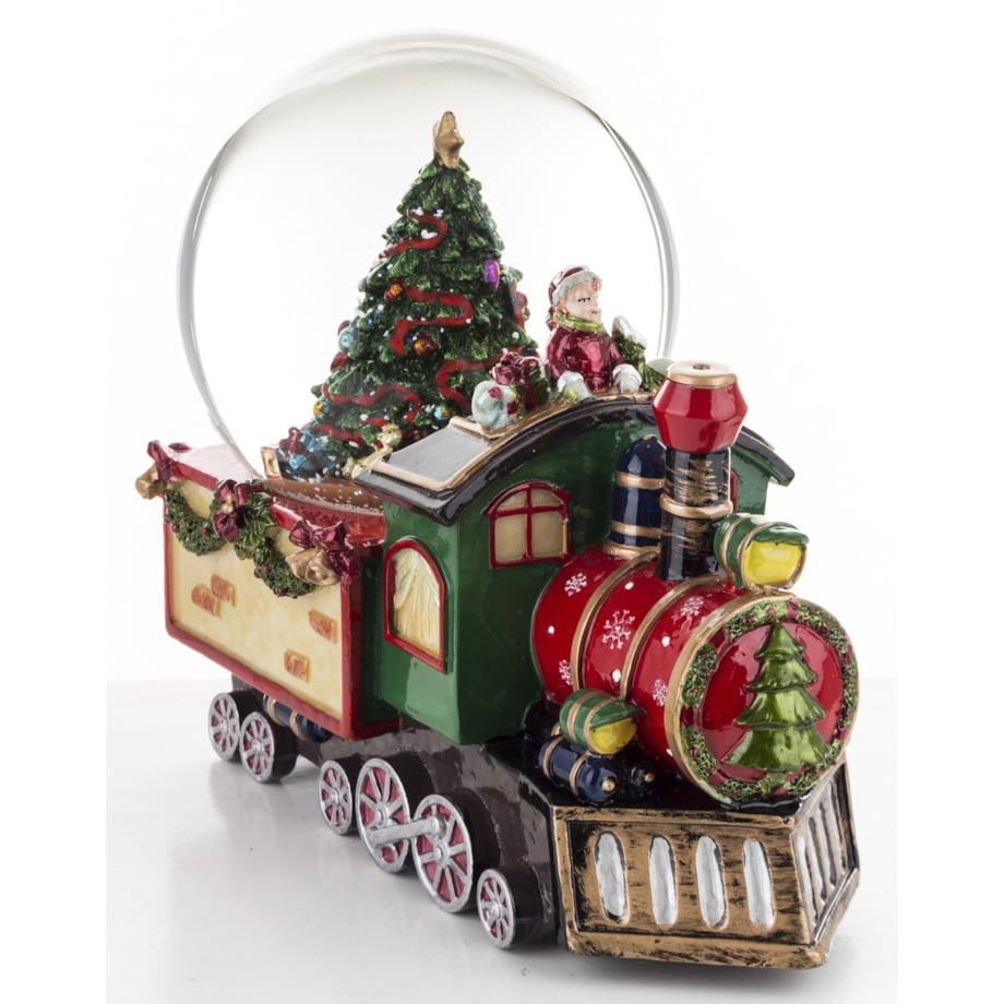 Kula śnieżna świąteczna 17x22,5x12 cm POCIĄG