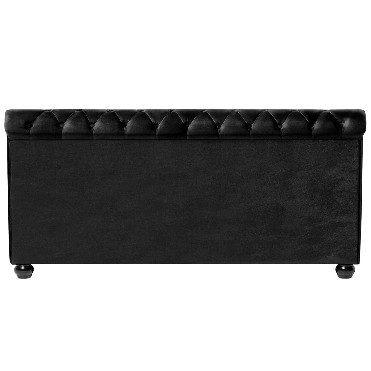 Łóżko wodne Welur AVALLON 160 x 200 cm Czarny