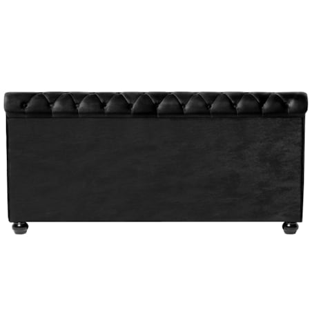 Łóżko wodne Welur AVALLON 160 x 200 cm Czarny