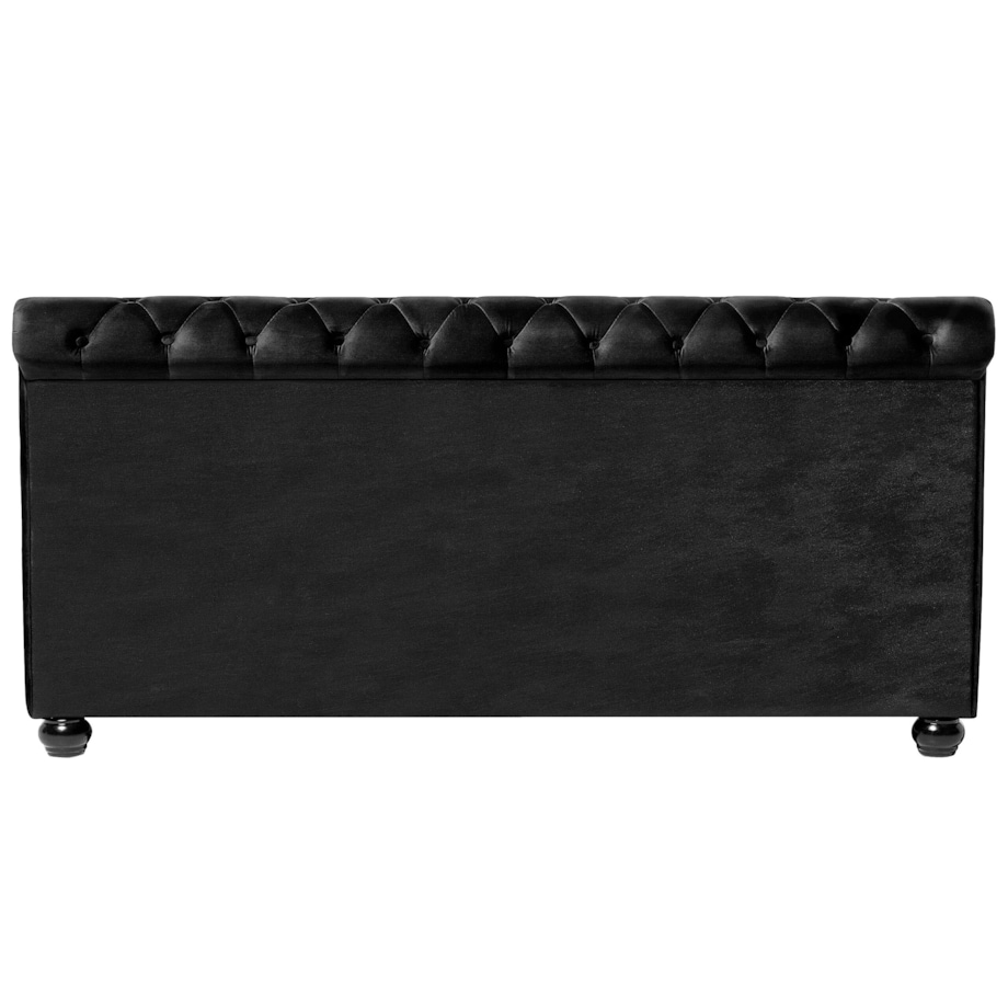 Łóżko wodne Welur AVALLON 160 x 200 cm Czarny