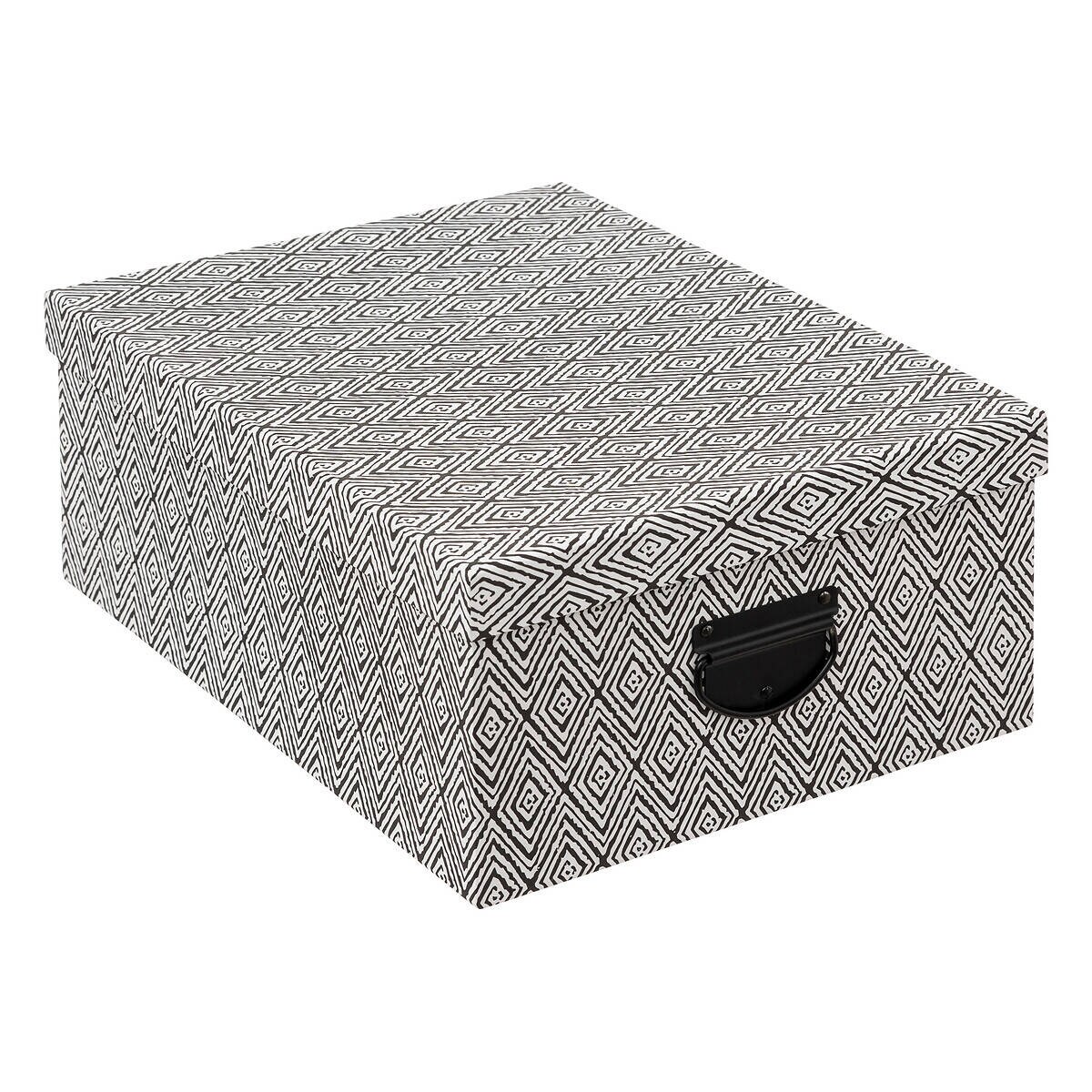 Pudełka kartonowe ozdobne, 4 zamykane pojemniki, wzór etniczny