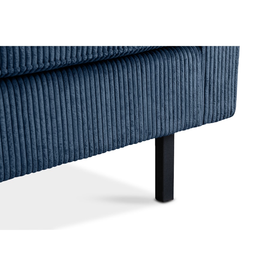 KONSIMO INVIA Sofa w stylu loft sztruks 2 osobowa granatowy