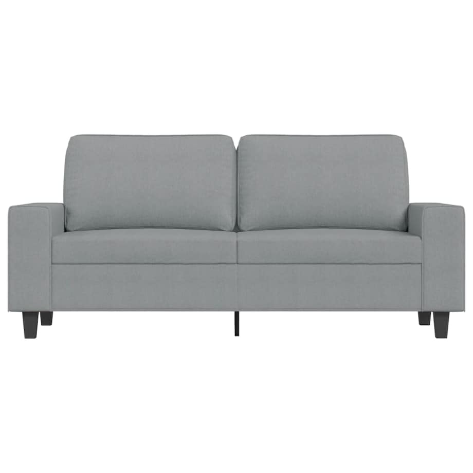 vidaXL Sofa 2-osobowa, jasnoszara, 140 cm, tapicerowana tkaniną