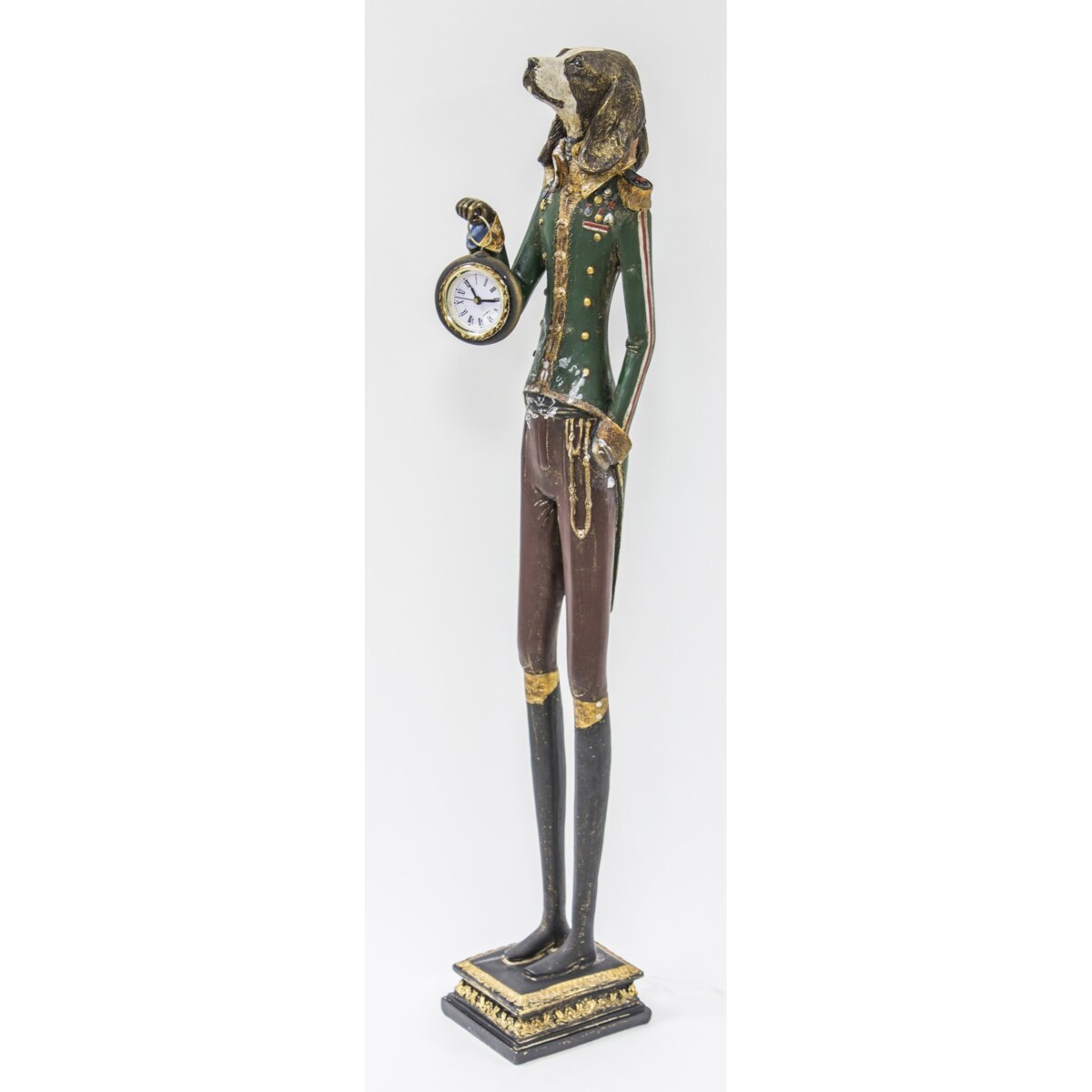 Dekoracja - figurka psa z zegarkiem 65x10x10 cm MUBWA duża