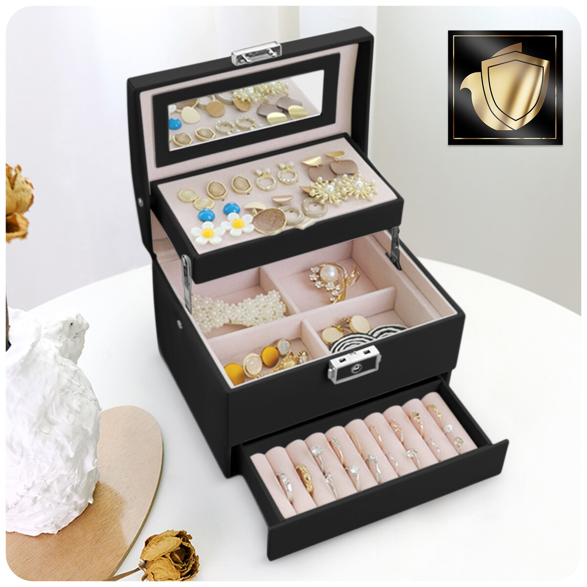 Szkatułka na biżuterię skrzynka pudełko kuferek Massido