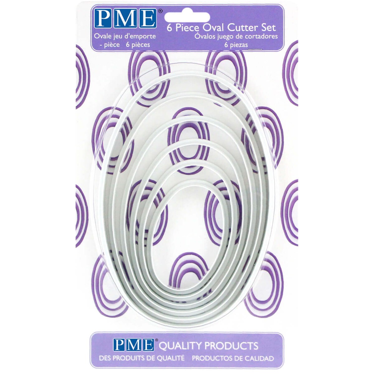 PME Wykrawaczki do ciastek owal (6 sztuk)