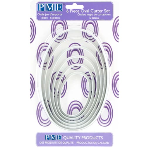 PME Wykrawaczki do ciastek owal (6 sztuk)