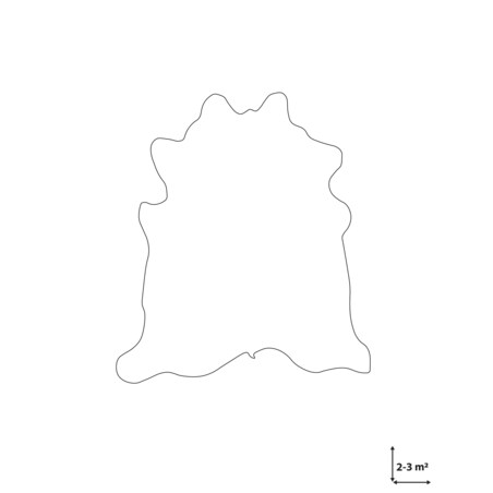 Skóra bydlęca 2-3 m² brązowa NASQU