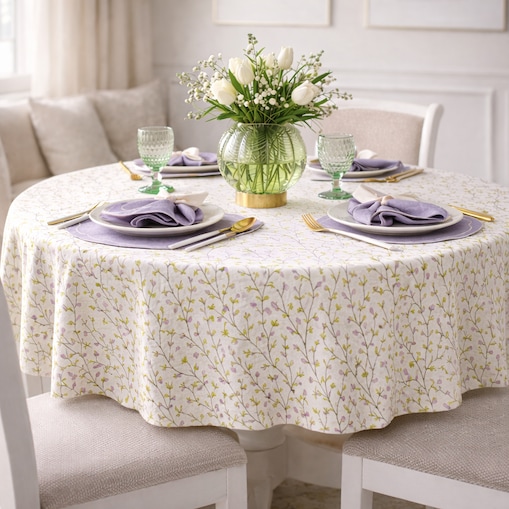 Obrus Purple Willow okrągły ⌀ 140 cm