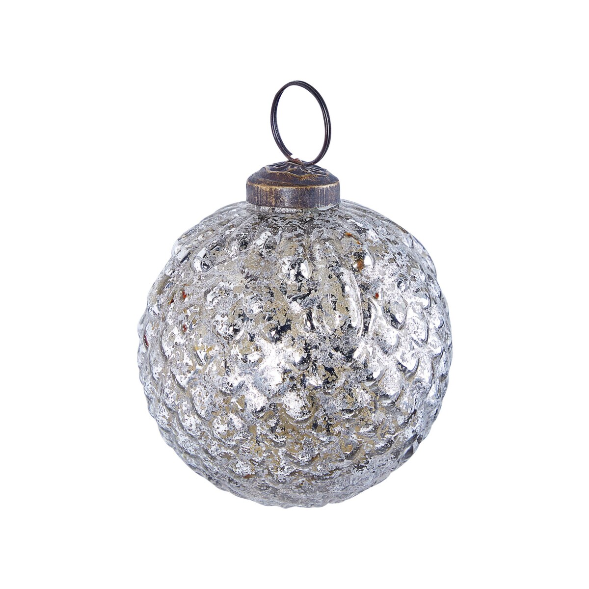 Zestaw 6 bombek szklanych srebrny ARGENTIN