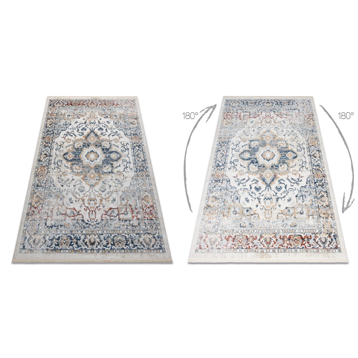 Dywan DISTIN 0834A granatowy / niebieski / 140x190 cm