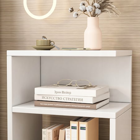 Szafka nocna stolik loft biała do sypialni salonu nowoczesna 50 cm