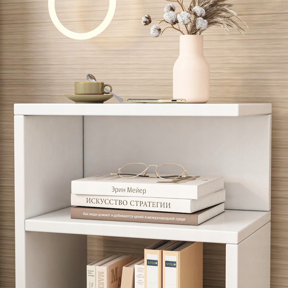 Szafka nocna stolik loft biała do sypialni salonu nowoczesna 50 cm
