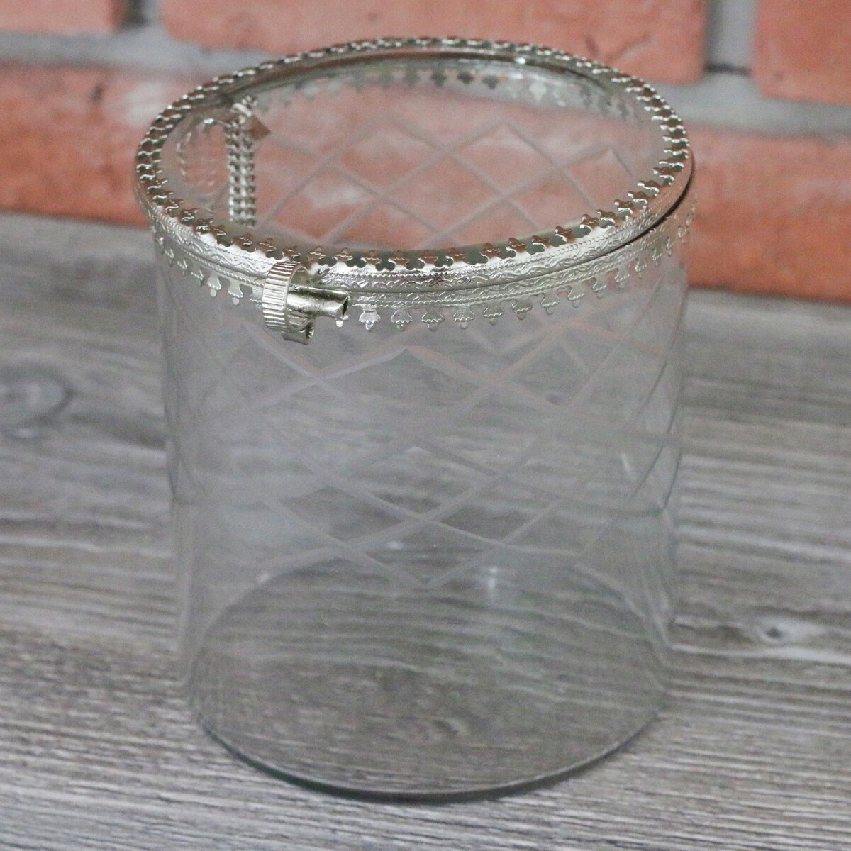 POJEMNIK na drobiazgi SZKLANY retro vintage 12cm