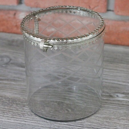 POJEMNIK na drobiazgi SZKLANY retro vintage 12cm