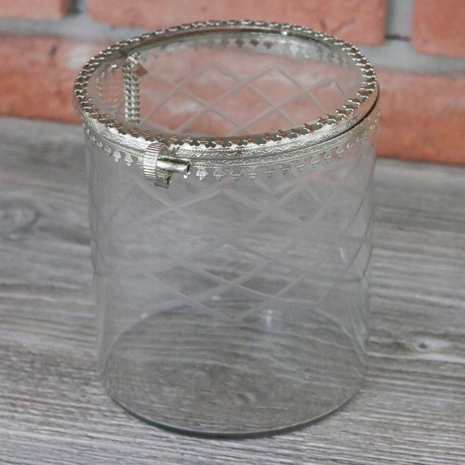 POJEMNIK na drobiazgi SZKLANY retro vintage 12cm