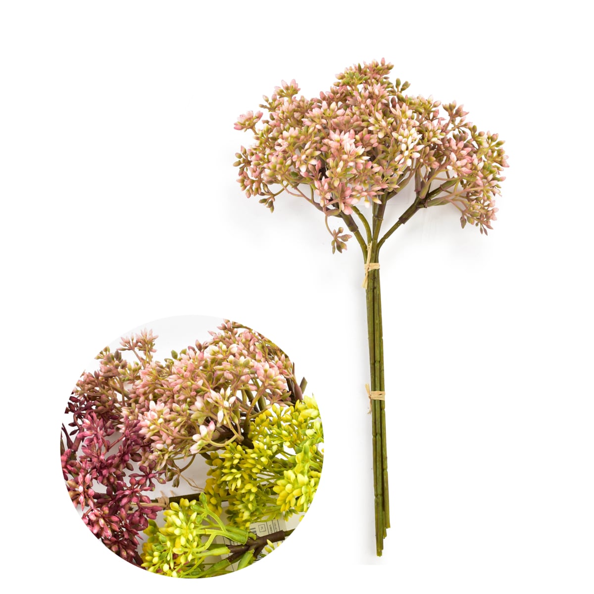 VIRIDIS Kwiat sztuczny Gipsówka pęczek 6szt, 30cm