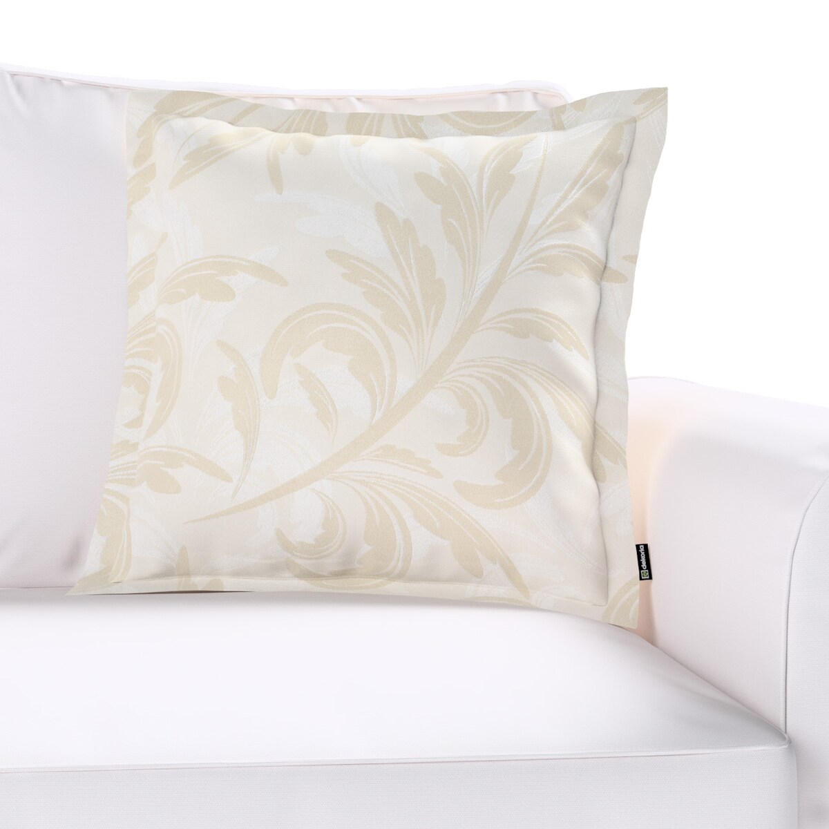 Poszewka Mona na poduszkę 45x45 ecru liście akantu