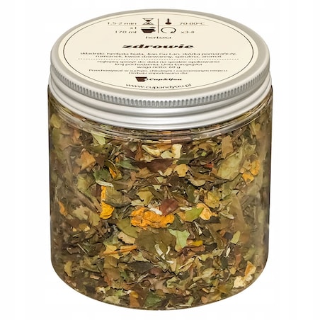 Herbata biała sypana ZDROWIE o tropikalnym smaku noni PREMIUM Cup&You - herbata liściasta sypana mieszanka napar susz - gotowa na prezent upominek