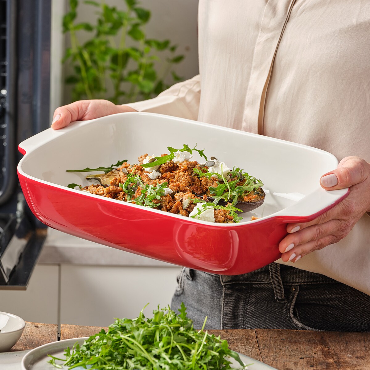 KitchenAid Ceramiczna brytfanna z pokrywką L - Empire Red