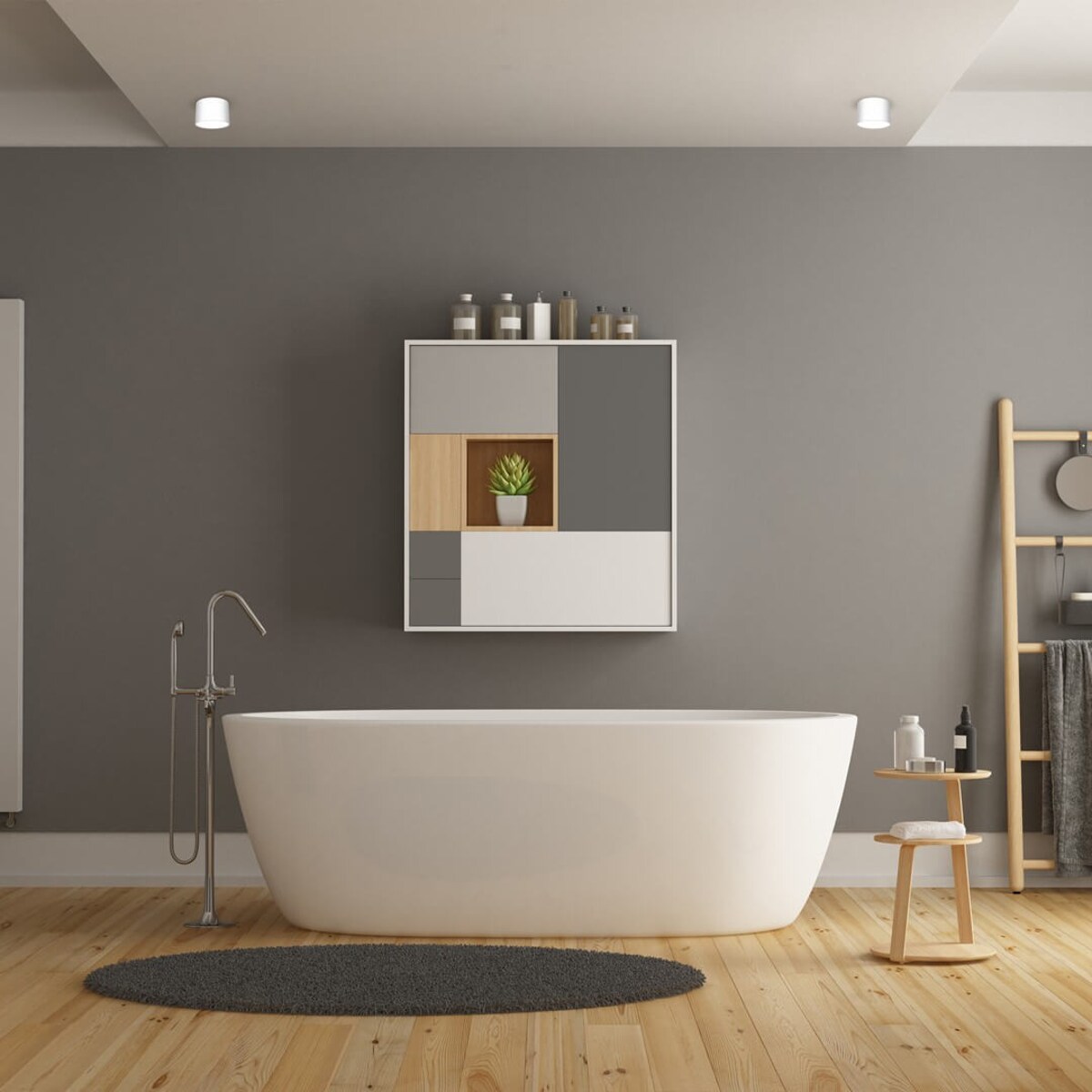 Pokojowa lampa sufitowa Dixie do przedpokoju loft biała