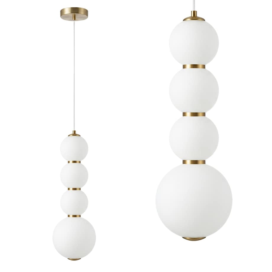 Lampa Sufitowa Wisząca Lhj114-4Cp Led Złoty Szczotkowany, Metal, Tworzywo Sztuczne