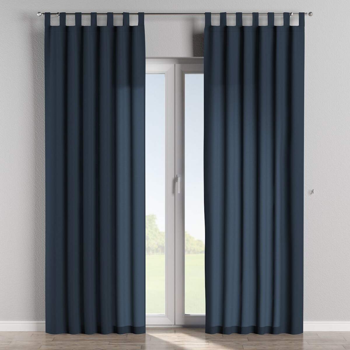 Zasłona na szelkach 1 szt. 130x245 granatowy