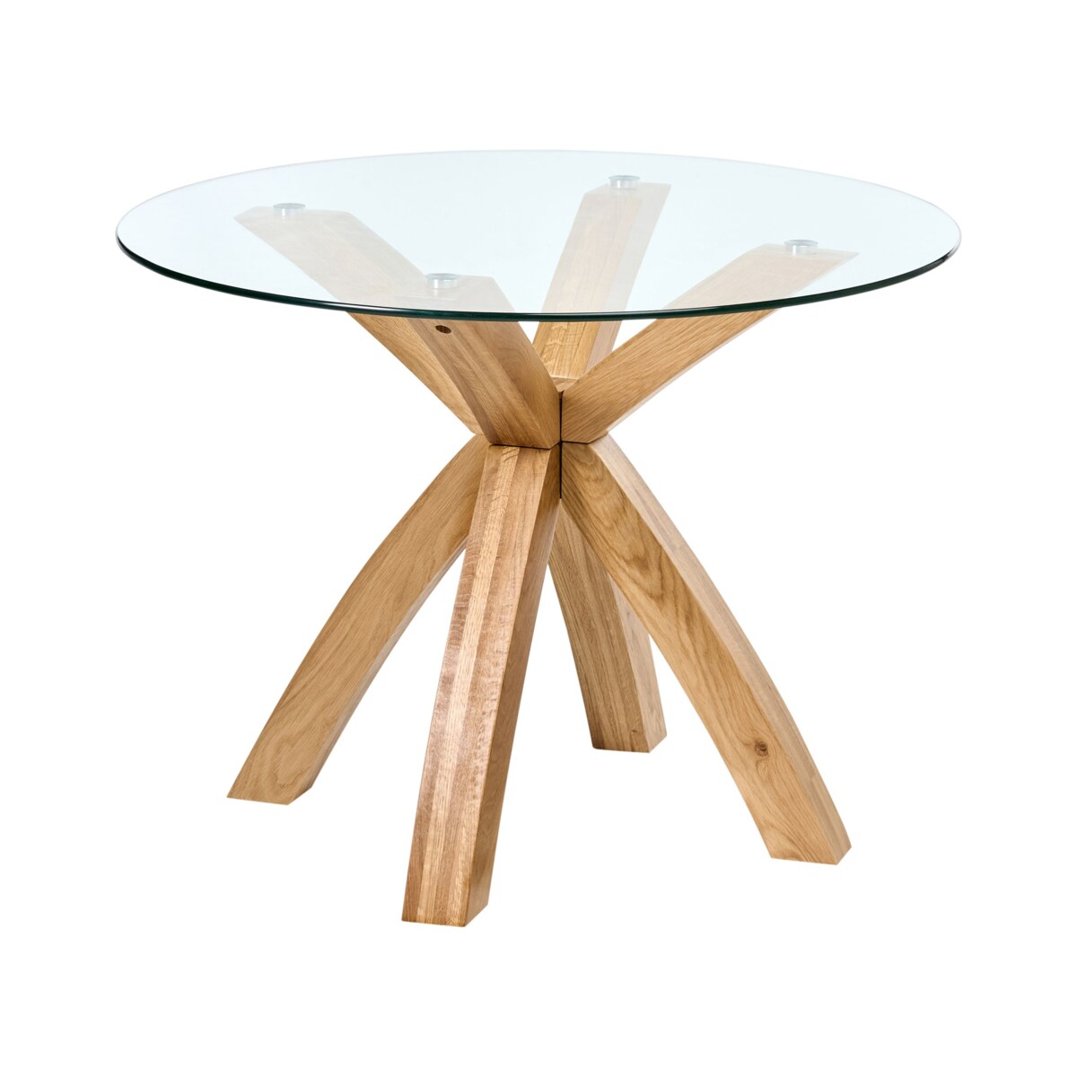 Stół do jadalni YAPP Jasnobrązowy 100 cm Szkło hartowane