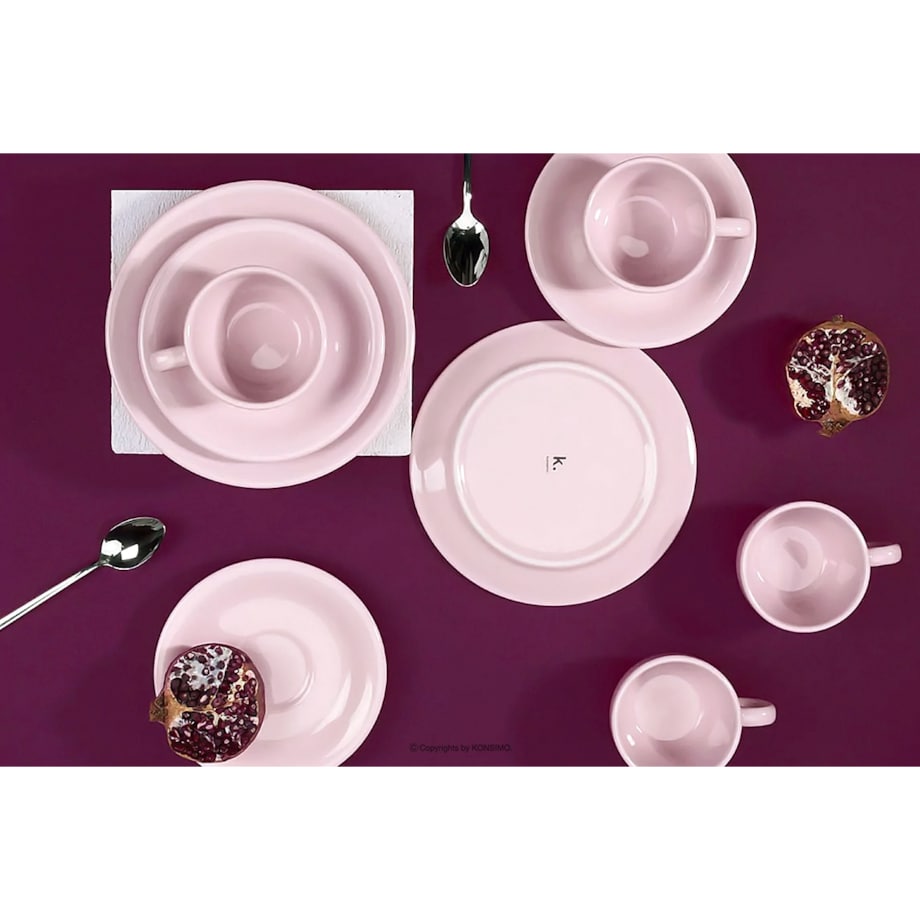 Konsimo LUPIN Talerz głęboki jasny różowy, jasny różowy