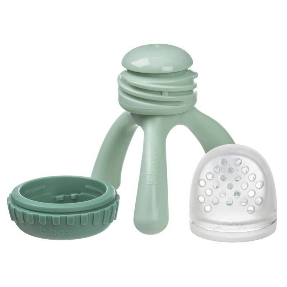 Gryzak dla niemowlaka 5m+ do podawania owoców i pokarmu szałwia b.box