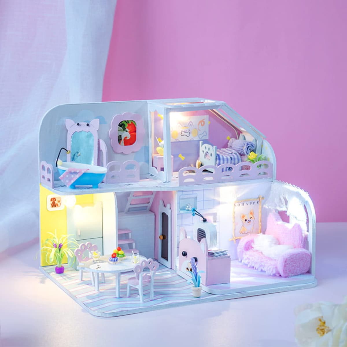 Miniaturowy domek - Kocia łapka
