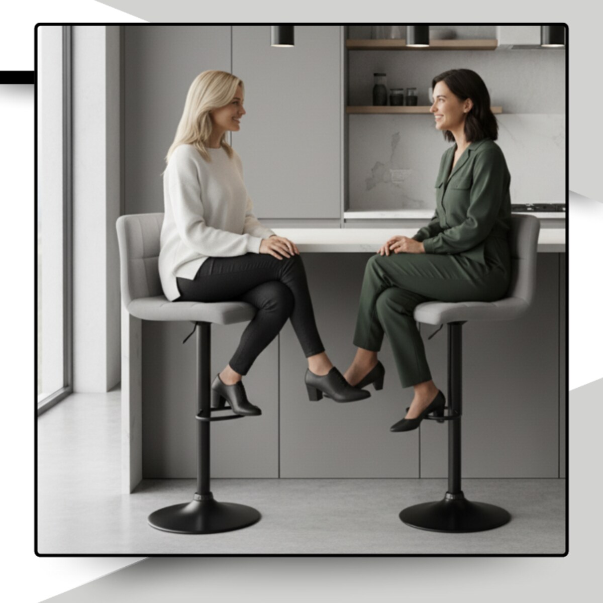 Hoker jasnoszary do kuchni jadalni wyspy