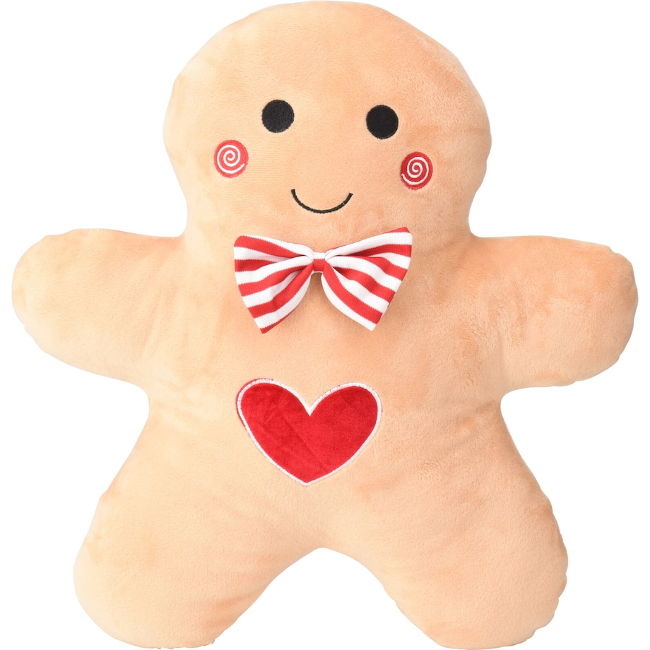 Świąteczna poduszka dekoracyjna, ludzik z piernika, 37x43 cm