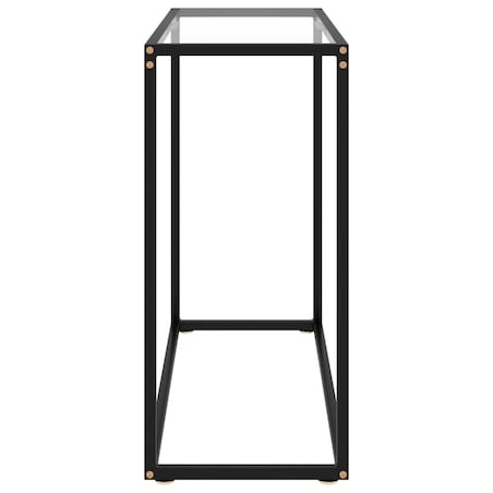 vidaXL Stolik konsolowy, przezroczysty, 80x35x75 cm, szkło hartowane
