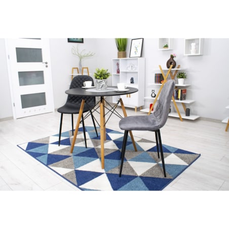 Krzesło Do Jadalni Kuchni Salonu Asti - Ciemny Szary Aksamit