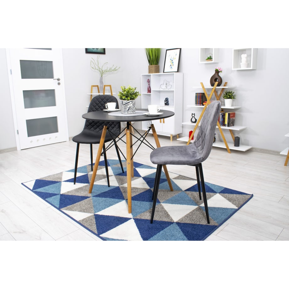 Krzesło Do Jadalni Kuchni Salonu Asti - Ciemny Szary Aksamit