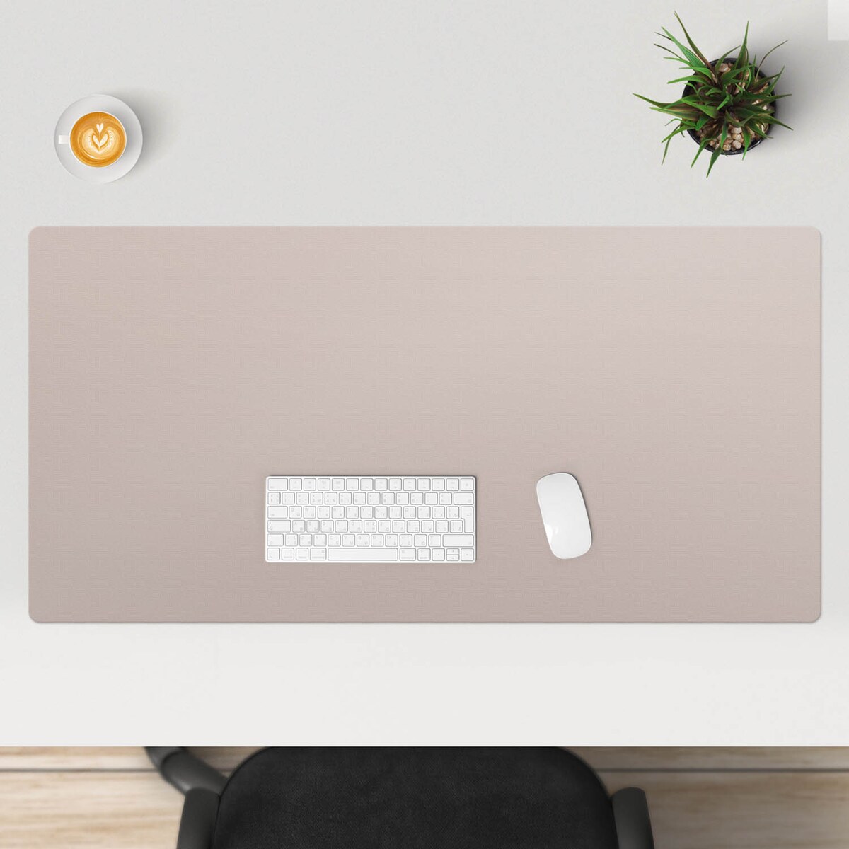 Beżowa mata na biurko Kolor Jasnobrązowy, 120x60 cm