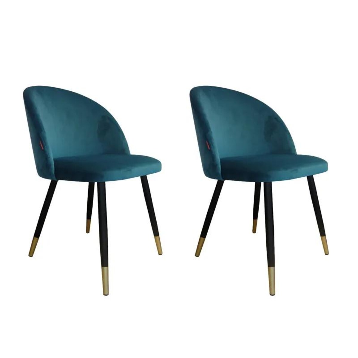 Zestaw krzeseł CLAUDINE 1 VELVET GOLD 2 szt morskie