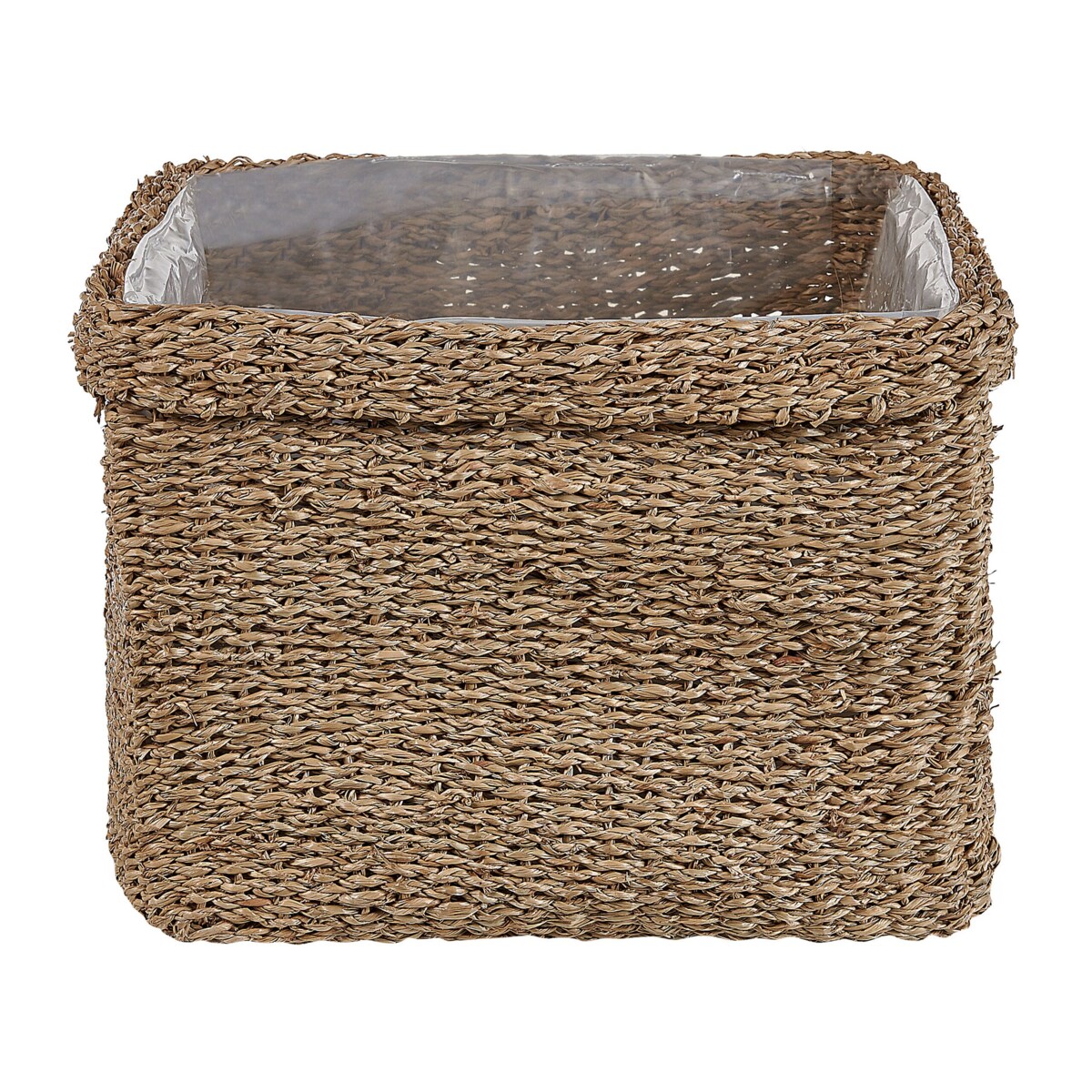 Zestaw 3 koszy na kwiaty z trawy morskiej naturalny RIVULINE