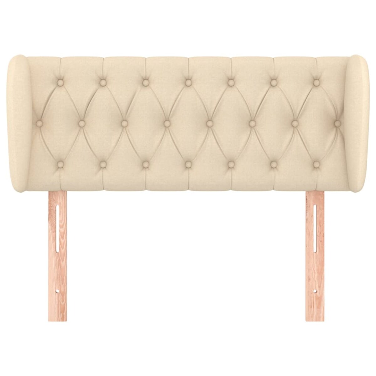 vidaXL Zagłówek uszak, kremowy, 93x23x78/88 cm, tkanina