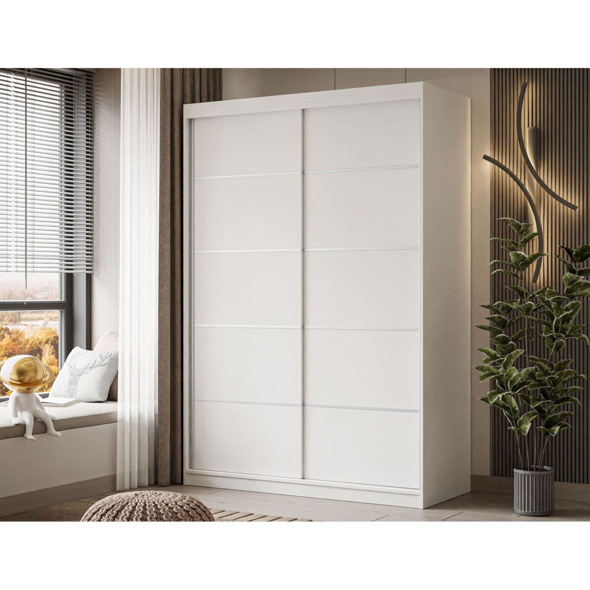 Szafa przesuwna CAMARO PLUS 150 cm, biała