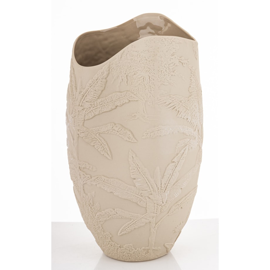 Wazon porcelanowy 36x19x16 cm MELINDA beżowa