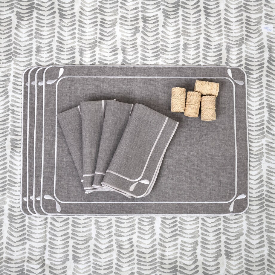 Haftowane podkładki Dragonfly - 4 sztuki